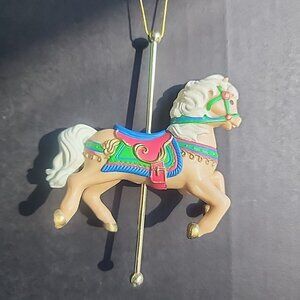 Vintage Avon Carousel Gallant Steed Christmas Ornament